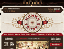 Tablet Screenshot of hunksintrunks.co.uk